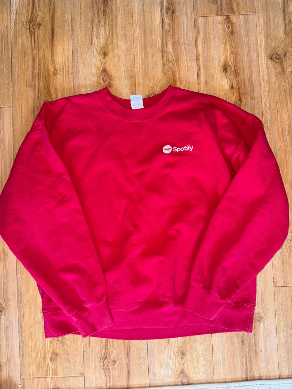 Spotify Red Crewneck Sweatshirt - Men's Casual Sweater